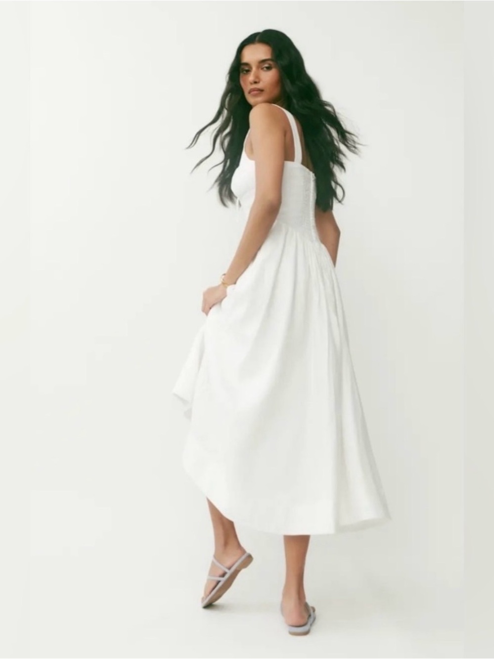 Reformation Balia Linen Midi Dress - Picture 2 of 5